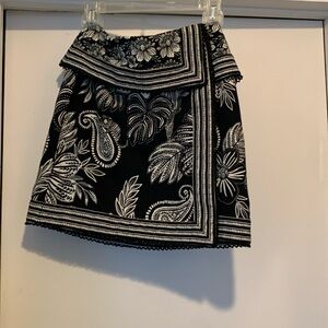 Farm Rio black and white skirt